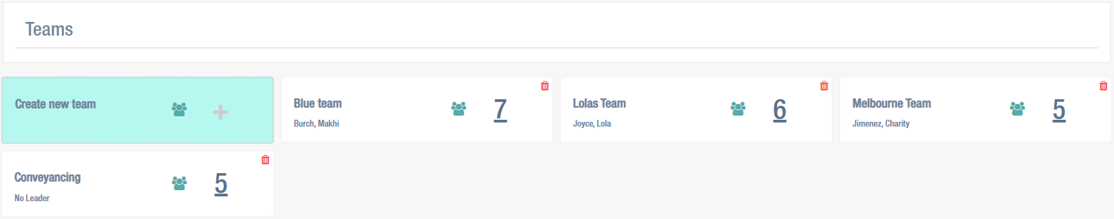 Teams view
